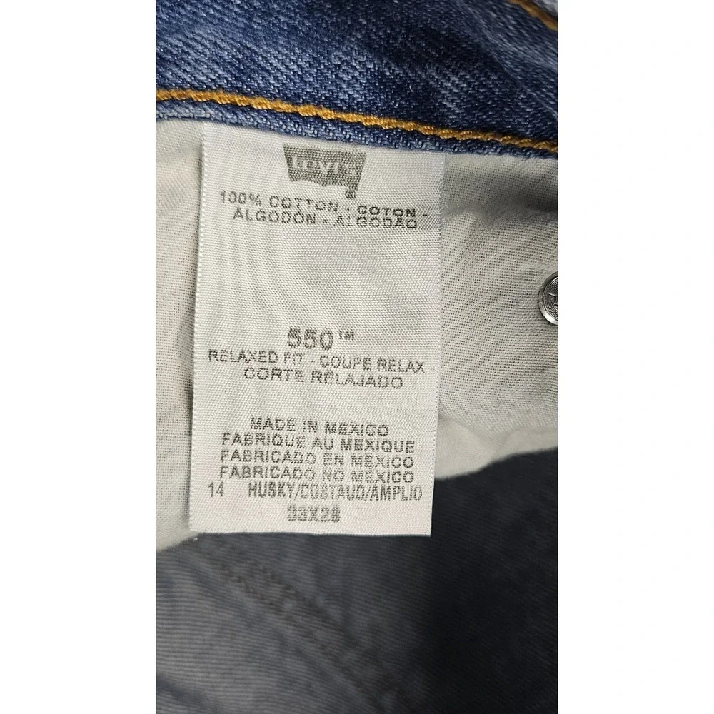Levis 550‎ Jeans Relaxed Fit Mens 33x28 Y2k Baggy 100% Cotton Medium Wash Denim